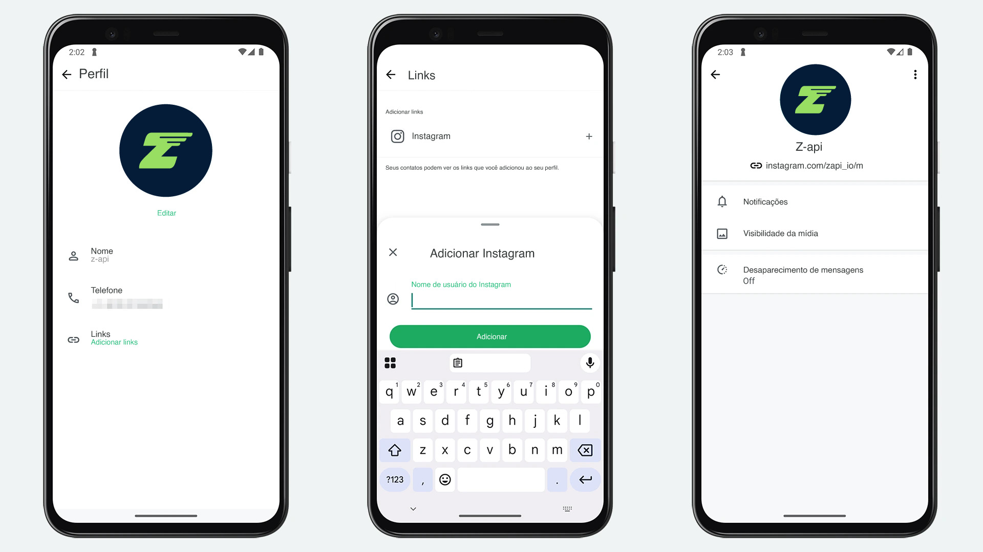 Nova funcionalidade do WhatsApp permite adicionar links de perfis sociais no perfil